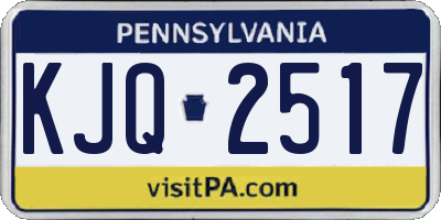 PA license plate KJQ2517