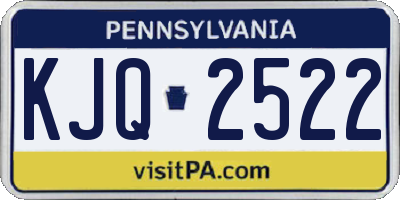 PA license plate KJQ2522