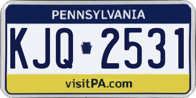 PA license plate KJQ2531