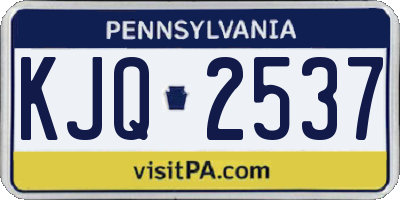 PA license plate KJQ2537