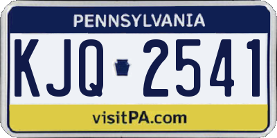 PA license plate KJQ2541