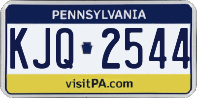 PA license plate KJQ2544