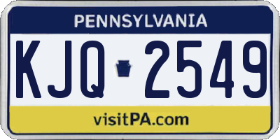 PA license plate KJQ2549