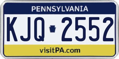 PA license plate KJQ2552