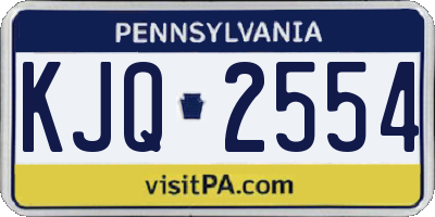 PA license plate KJQ2554