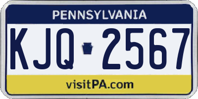 PA license plate KJQ2567