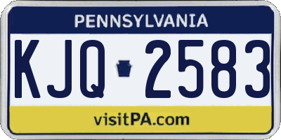 PA license plate KJQ2583