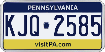 PA license plate KJQ2585