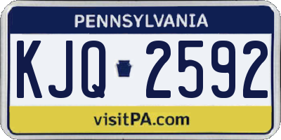 PA license plate KJQ2592