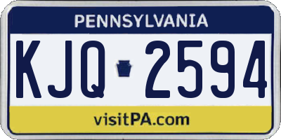 PA license plate KJQ2594