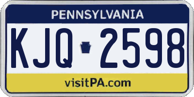 PA license plate KJQ2598