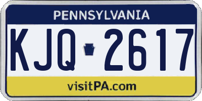 PA license plate KJQ2617
