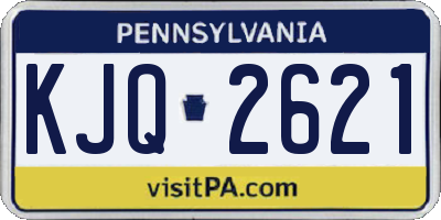 PA license plate KJQ2621