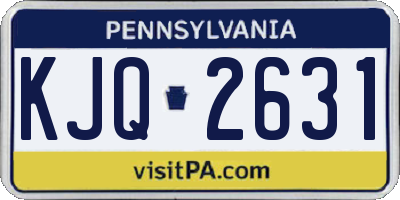 PA license plate KJQ2631