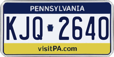 PA license plate KJQ2640
