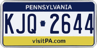 PA license plate KJQ2644