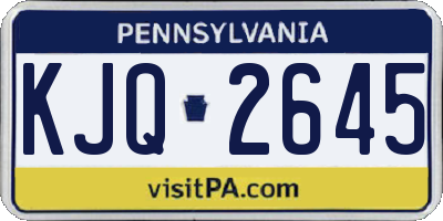 PA license plate KJQ2645