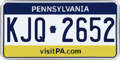 PA license plate KJQ2652