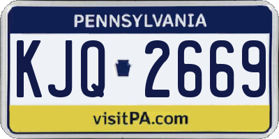 PA license plate KJQ2669