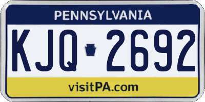 PA license plate KJQ2692