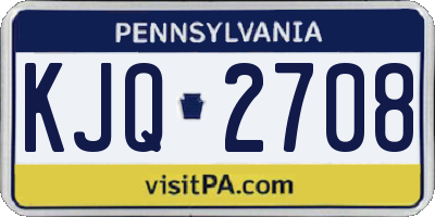 PA license plate KJQ2708