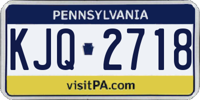 PA license plate KJQ2718