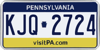 PA license plate KJQ2724