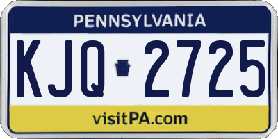 PA license plate KJQ2725