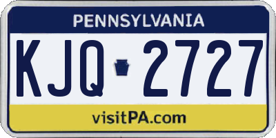 PA license plate KJQ2727