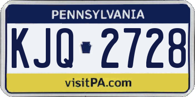PA license plate KJQ2728