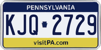PA license plate KJQ2729