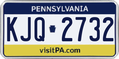 PA license plate KJQ2732