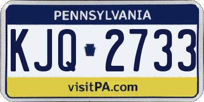 PA license plate KJQ2733
