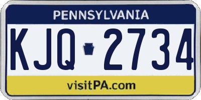 PA license plate KJQ2734