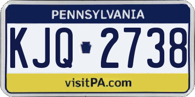 PA license plate KJQ2738