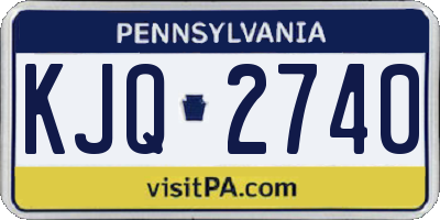 PA license plate KJQ2740