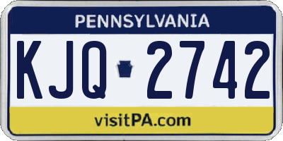 PA license plate KJQ2742