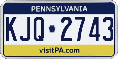 PA license plate KJQ2743