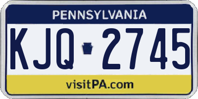 PA license plate KJQ2745