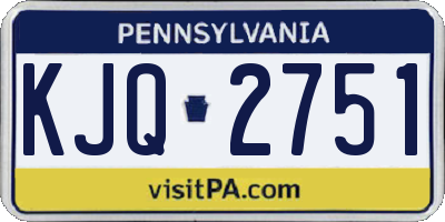 PA license plate KJQ2751
