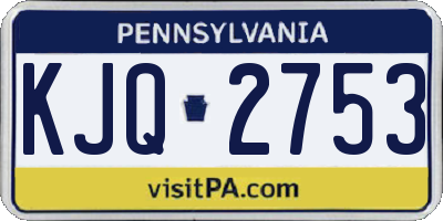PA license plate KJQ2753