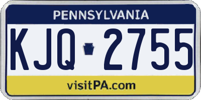 PA license plate KJQ2755