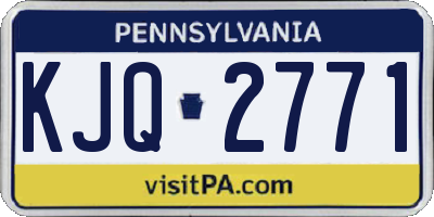 PA license plate KJQ2771