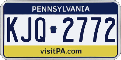 PA license plate KJQ2772