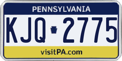 PA license plate KJQ2775