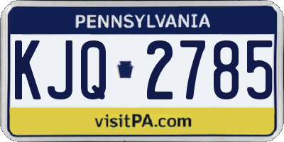 PA license plate KJQ2785