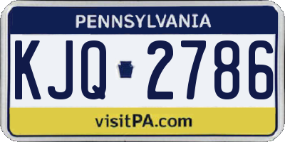 PA license plate KJQ2786