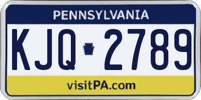 PA license plate KJQ2789