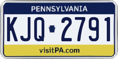 PA license plate KJQ2791
