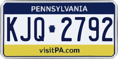 PA license plate KJQ2792